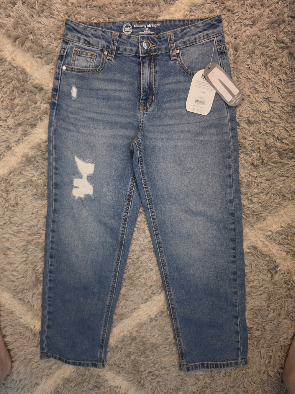wonder nation Distressed Light Blue Kids Jeans Size 10